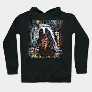 watercolor haunting skunk of the world Hoodie